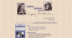 Desktop Screenshot of ingeborg-bachmann-forum.de